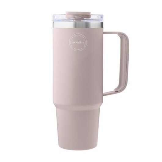 Aya&ida, Thermo Mugg Med Sugrör, To-go-mugg, 885 Ml, Soft Rose