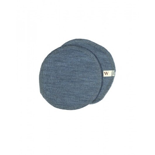 Amningsinlägg I 100% Ekologisk Merinoull, 1 Set, Oeko-texÂ® Blue Mélange Small (ca. 12 Cm I Diameter)