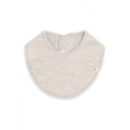 Triangelhaklapp Med Tryckknapplåsning För Baby, Tillverkad Av 100 % Ekologisk Merinoull