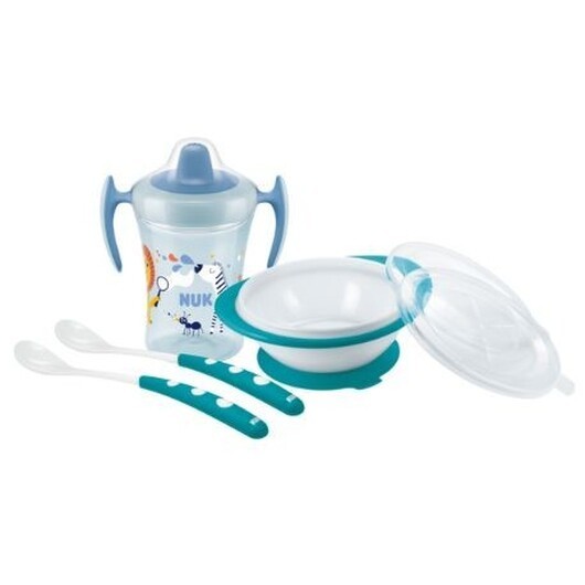 Nuk  Måltidsset, Learn-to-eat, Blue / Turquoise,  6+m