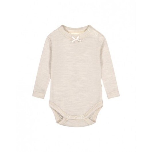 Långärmad Bodyi Merinoull Med Knappar & Lång Ärm, Oeko-texÂ®