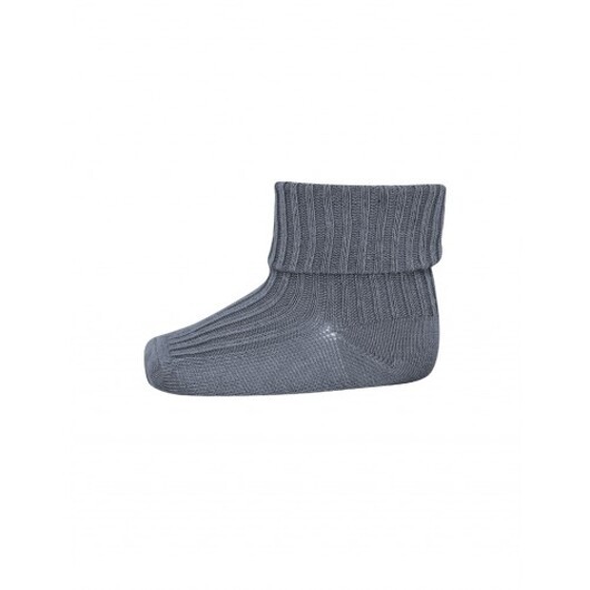 Baby Ankelsockor I Merinoull Med Omvik 17/18 Stone Blue