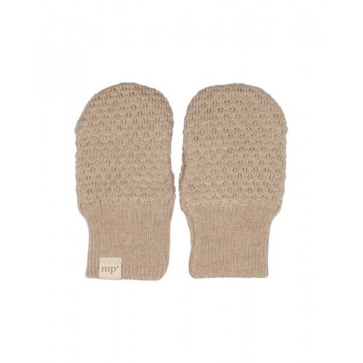 Mp Oslo Vantar, 100% Ull & Bomullsfoder, Oeko-texÂ® Beige Melange 3-4y