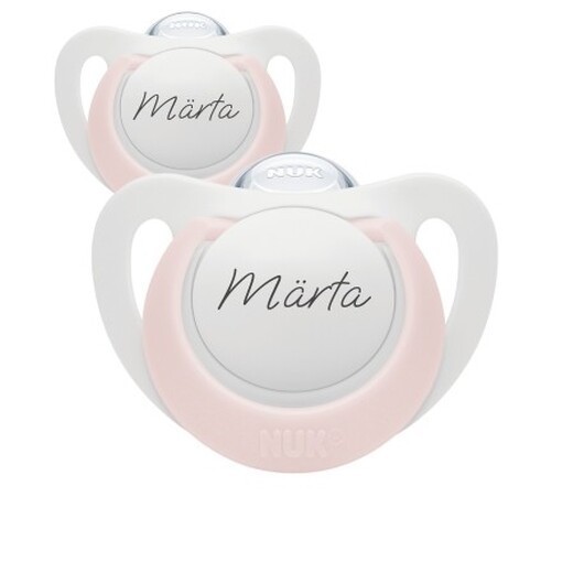Nuk Star, Storlek 1 (0-6 Mån.), Anatomisk - Silikon, Napp Med Namn