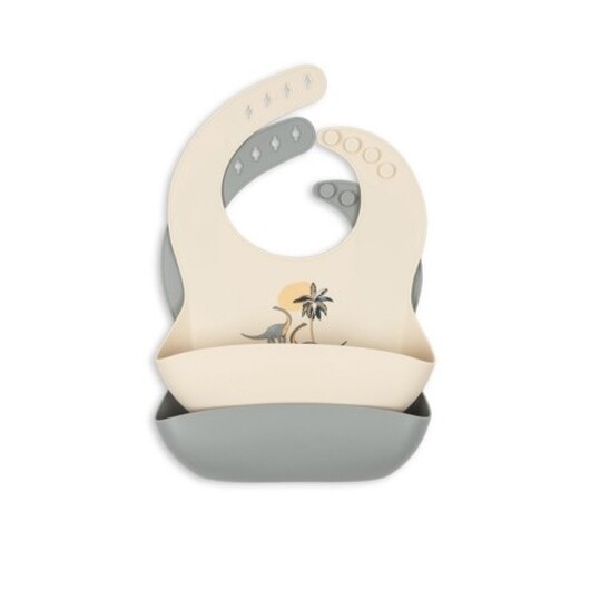 Konges Sløjd, Haklapp I Silikon, 2-pack, Dino