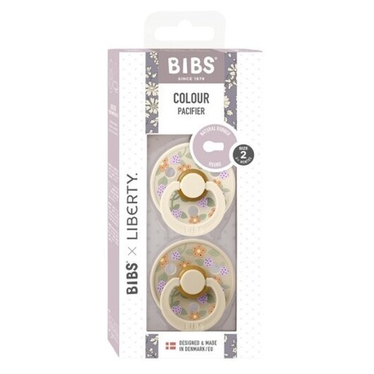 Bibs X Liberty, Colour 2-pack, Storlek 2 (6+ Mån), Rund - Latex