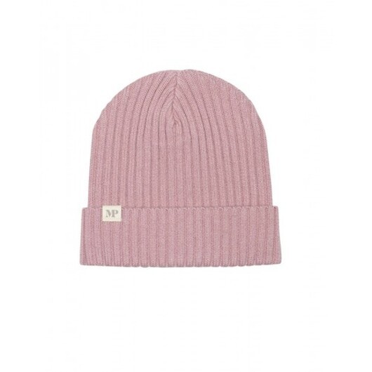 Mpkids, Uppsala Beanie  -  Stickad Mössa I Ullmix Med Uppvikt Kant, Oeko-texÂ® 47/49 Zephyr Rose