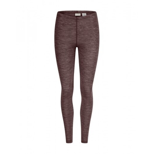 Leggings Dam I 100% Merinoull, 1x1 Ribb Plum Melange M