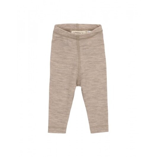 Leggings I 100% Ekologisk Merinoull För Bebisar Och Barn Beige Melange 74
