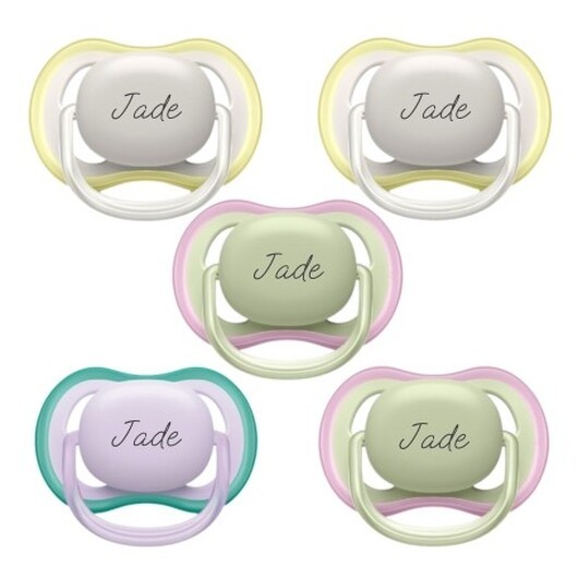 Philips Avent Ultra Air, Storlek 1 (0-6 Mån.), Symmetrisk - Silikone , Namnnappar , 5-pack