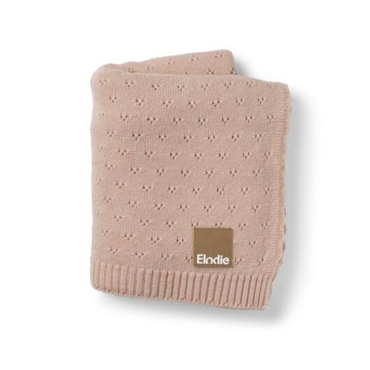 Elodie, Stickad Filt, Blushing Pink