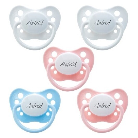 Nip Classic, Storlek 2 (6+ Mån.), Anatomisk - Latex, Namnnappar , 5-pack