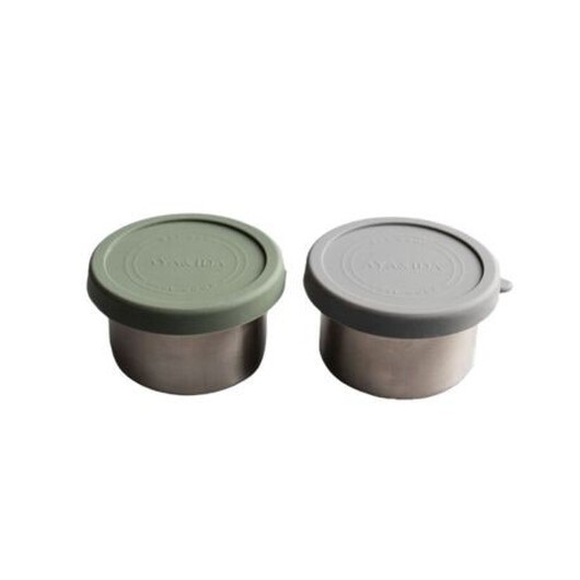 Aya&ida, Snacksbehållare 100 Ml, Dark Grey / Tropical Green