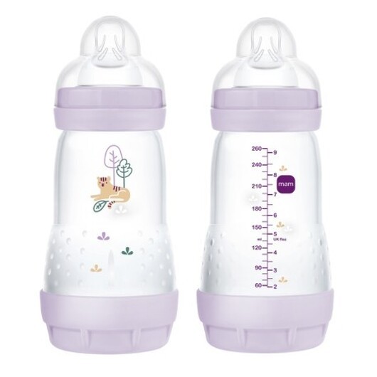 Mam,  Easy Start Anti-colic, 260 Ml., Pink, 2-pack