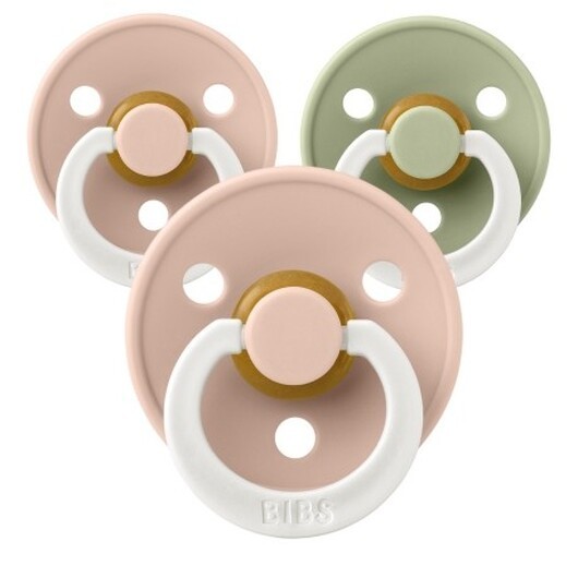 Bibs Colour Night, Storlek 1 (0-6 Mån.), Rund - Latex