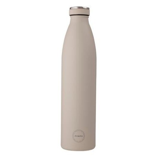 Aya&ida, Drinking Bottle, Vattenflaska Med Lock, 1000 Ml, Cream Beige