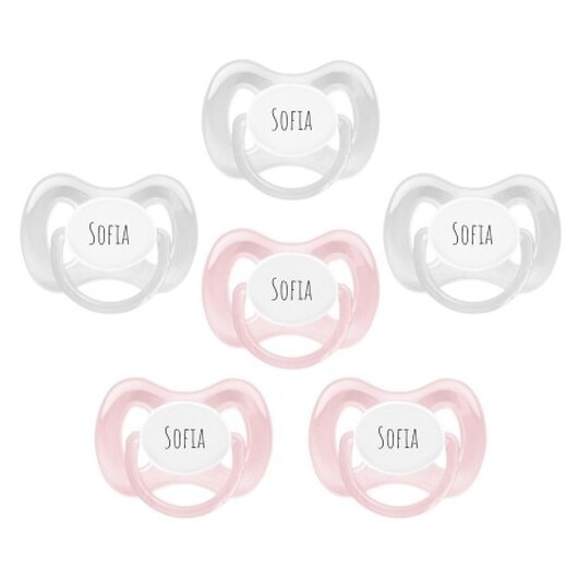 Mininor,  Strl. 1 (0-6 Mån.) , Symmetrisk - Silikon, Namnnappar