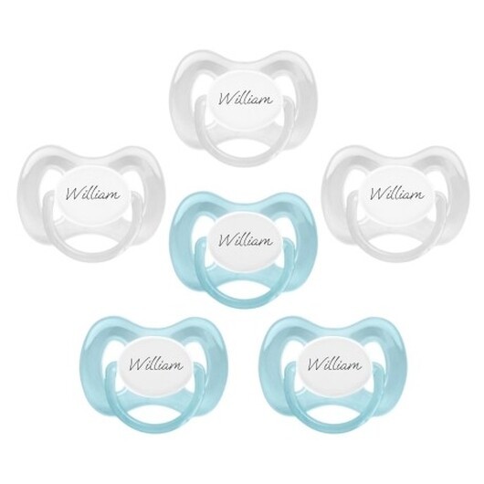 Mininnor,  Strl. 2 (6+ Mån.) , Symmetrisk - Silikon, Namnnappar