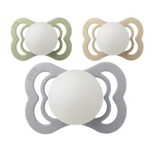 Bibs Supreme Night Glow, Storlek 1 (0-6 Mån), Symmetrisk - Latex,