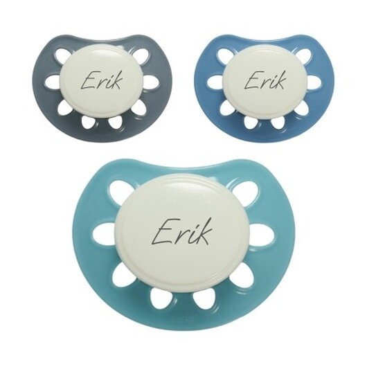 Esska Classic Night, Storlek 1 (0-6 Mån.), Anatomisk - Silikon, Namnnappar