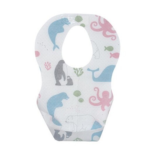 Mininor, Engångshaklappar, Mönstrad Vit