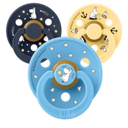 Bibs X Moomin Colour, Storlek 2 (6+ Mån.), Rund - Latex