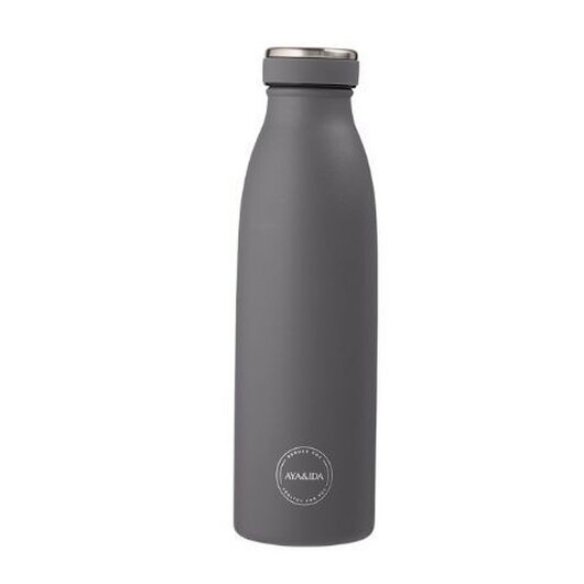 Aya&ida, Drinking Bottle, Vattenflaska Med Lock, 500 Ml, Dark Grey