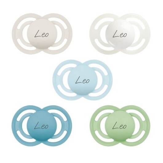 Mam Perfect, Storlek 3 (16-36mån), Symetrisk- Silikon, Namnnappar , 5-pack