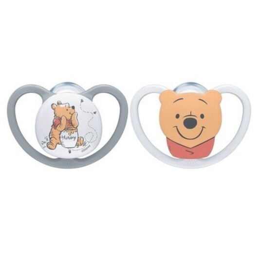 Nuk Space Disney, Storlek 2 (6-18 Mån.), Anatomisk-silikon, 2-pack