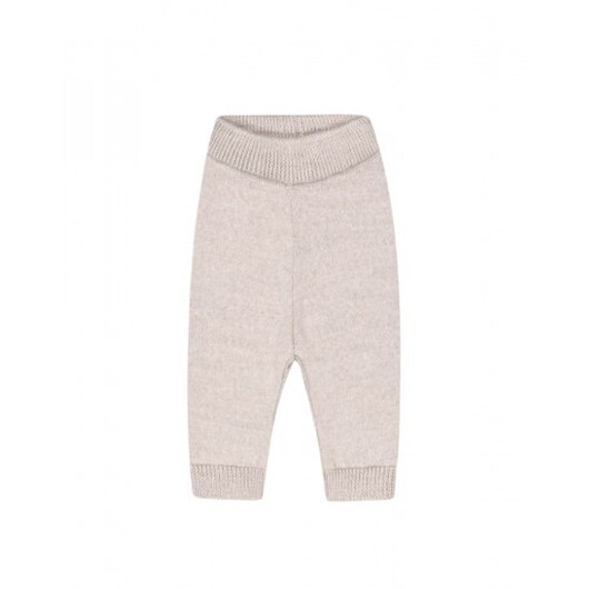 Stickade Byxor, 100% Merinoull, Oeko-texÂ® 50/56 Beige Melange