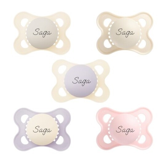 Mam Original,  Storlek 1 (0-6mån), Symetrisk - Silikon, Namnnappar , 5-pack