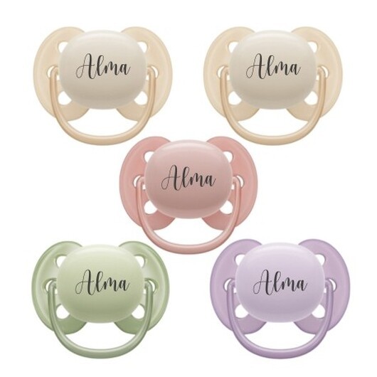 Philips Avent Ultra Soft, Storlek 1 (0-6 Mån.), Symmetrisk - Silikon , Namnnappar , 5-pack