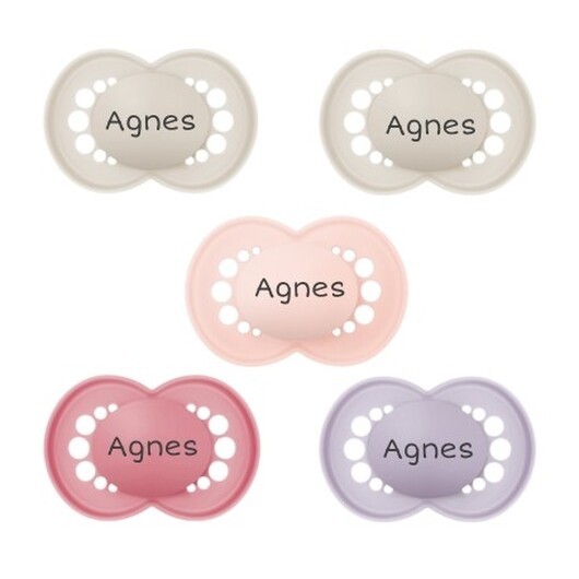 Mam Original, Storlek 2 (6-16mån), Symetrisk - Silikon, Namnnappar