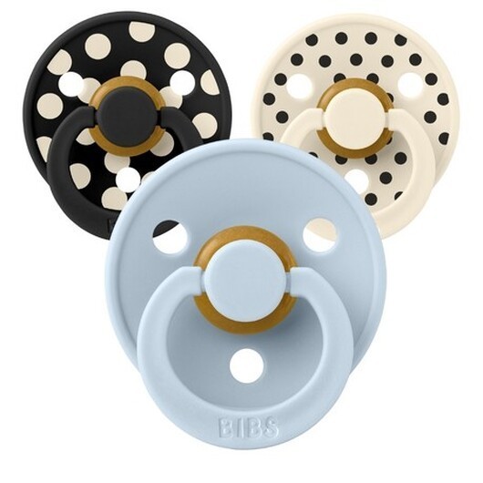 Bibs Studio Polka Dots Colour, Storlek 2 (6+ Mån.), Ortodontisk - Latex
