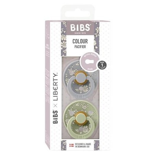 Bibs X Liberty, Colour 2-pack, Storlek 1 (0-6 Mån), Rund - Latex