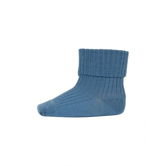 Baby Ankelsockor I Merinoull Med Omvik 22/24 Provincial Blue