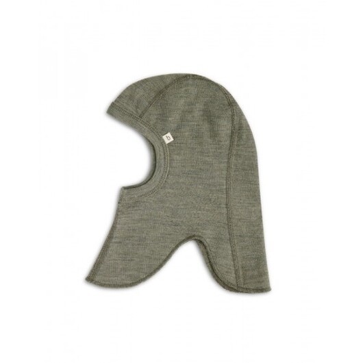 Balaclava I 100% Ekologisk Merinoull För Bebisar Och Barn, Tunn Design - 1 Lager Tyg 62/68 Moss Melange