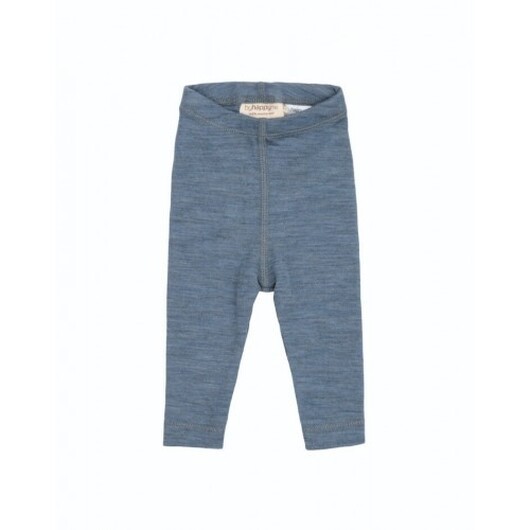 Leggings I 100% Ekologisk Merinoull För Bebisar Och Barn Blue Mélange 68