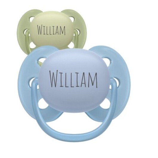 Philips Avent Ultra Soft, Storlek 1 (0-6 Mån.), Symmetrisk - Silikon,namnnappar