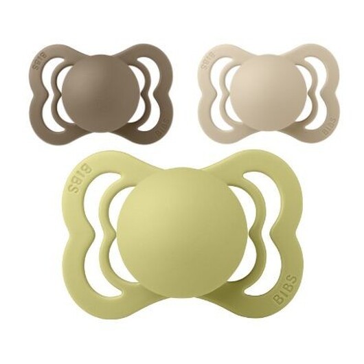 Bibs Supreme, Storlek 1 (0-6 Mån.), Symmetrisk - Latex