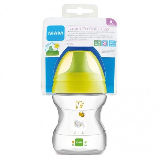 Mam,  Learn To Drink Cup, 190 Ml., Green