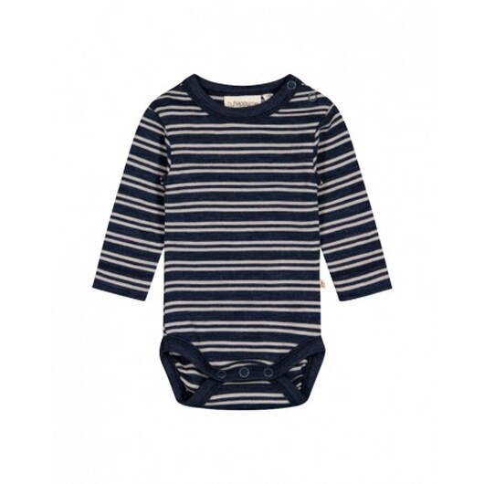 Randig Body Med Knappar I 100% Merinoull, Oeko-texÂ®