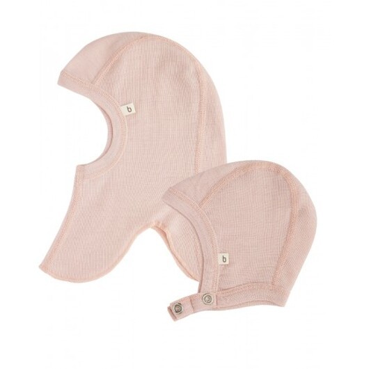 2-pack Ullmössor Till Baby, Balaklava & Hjälmmössa I 100% Merinoull 50/56 Rose Melange