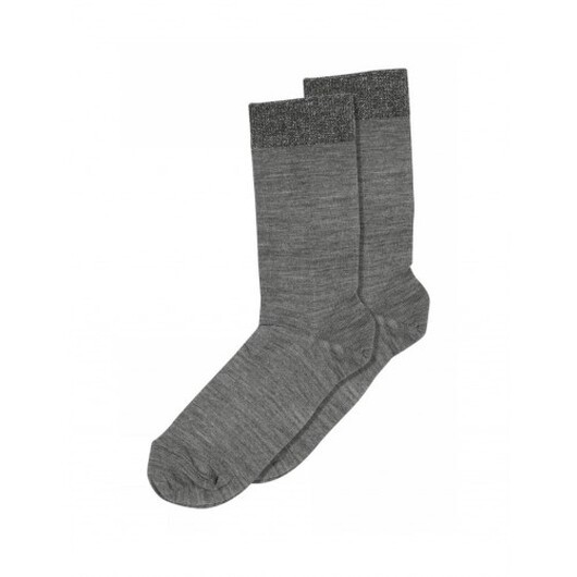 Mp Strumpor, Glittriga Strumpor För Dam I Ull/silke 40/42 Medium Grey