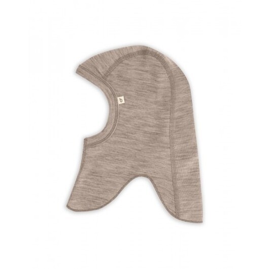 Balaclava I 100% Ekologisk Merinoull För Bebisar Och Barn, Tjock Design - 2 Lager Tyg 50/56 Beige Melange
