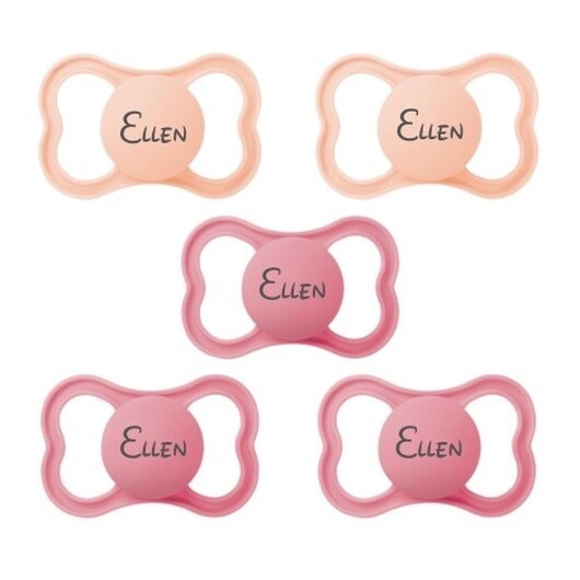 Mam Supreme, Storlek 3 (16-36mån), Symetrisk - Silikon, Namnnappar , 5-pack