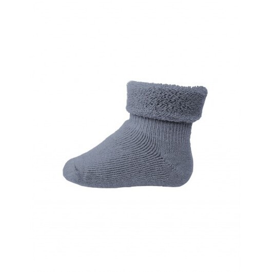 Mpkids, Klassiska Babysockor I Merinoull 17/18 Stone Blue