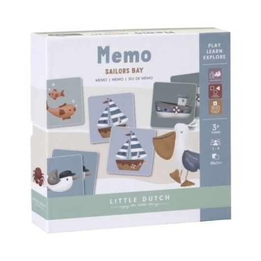 Little Dutch, Memory Spel - Kartong, Sailors Bay, Flerfärgad