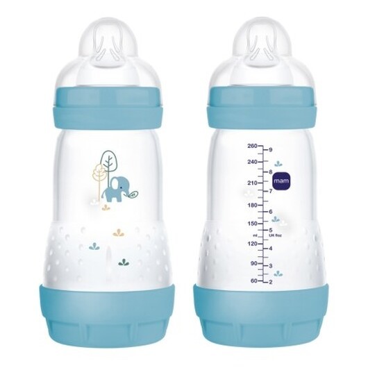 Mam, Easy Start Anti-colic, Str. 260 Ml., Blå, 2-pack