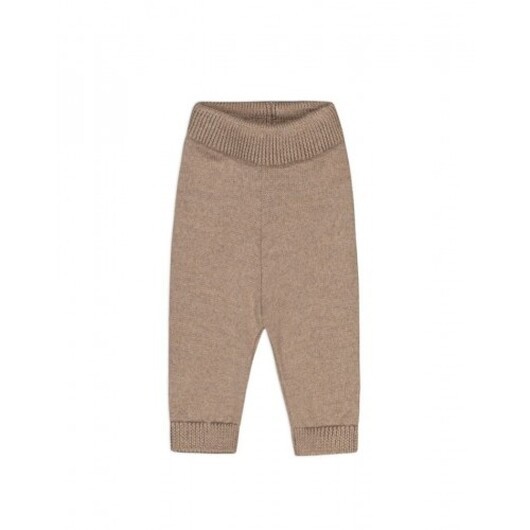 Stickade Byxor, 100% Merinoull, Oeko-texÂ® 86/92 Dark Beige